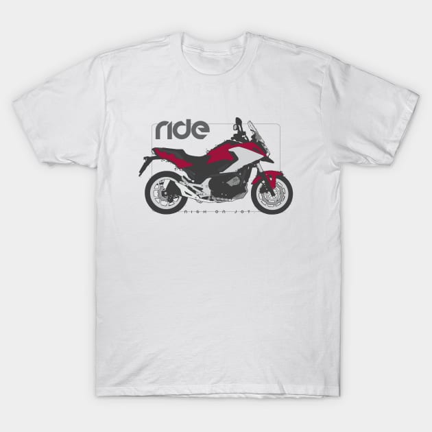 Ride nc750x red/silver T-Shirt by NighOnJoy
